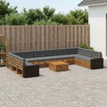 vidaXL Zestawy sof z poduszką 11 pcs Lite Drewno Akacji
