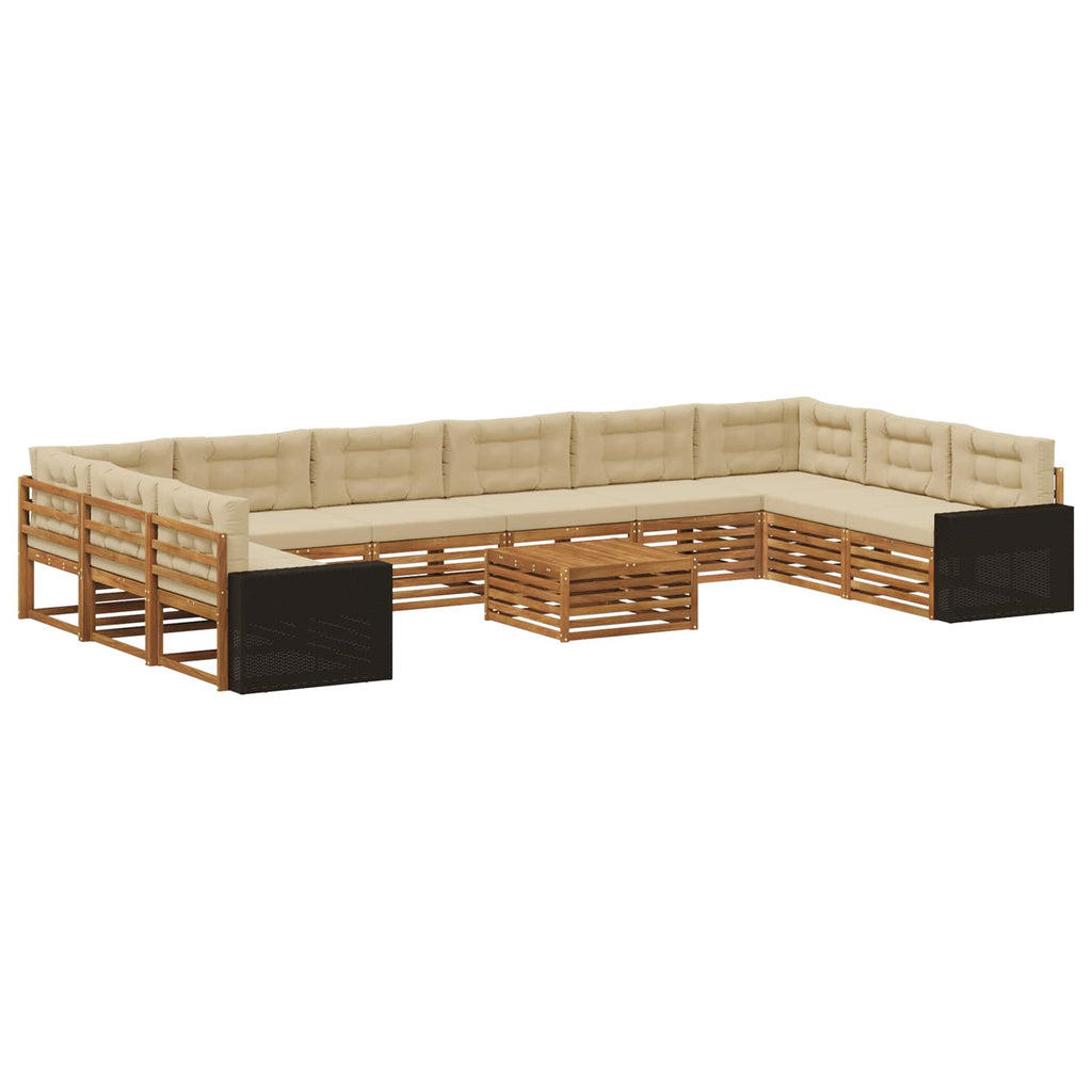 vidaXL Zestawy sof z poduszką 11 pcs Lite Drewno Akacji