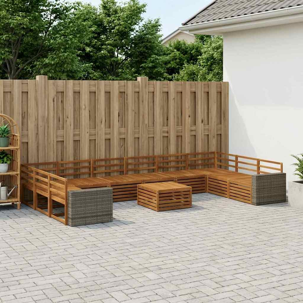 vidaXL Zestawy sof 11 pcs Lite Drewno Akacji