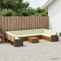 vidaXL Zestawy sof z poduszką 11 pcs Lite Drewno Akacji