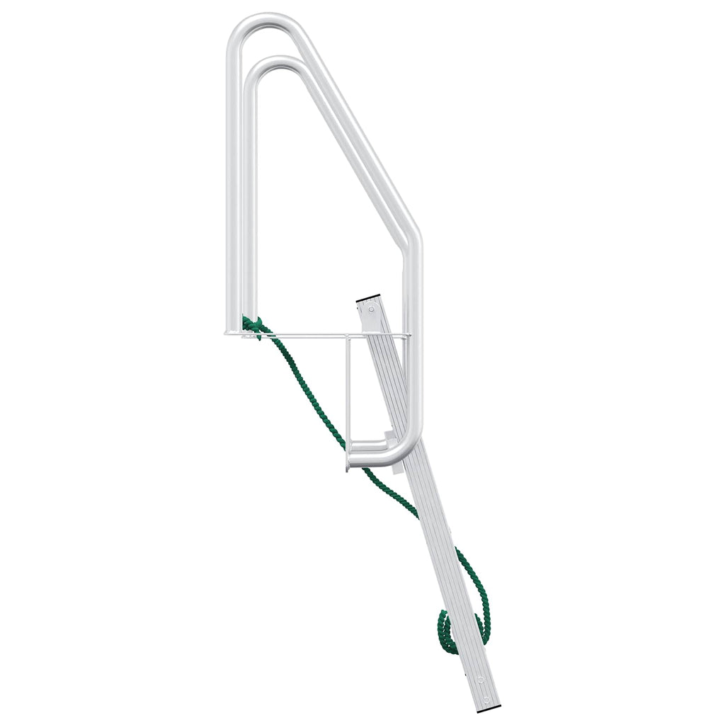 vidaXL Drabinka dokowa 3-stopniowa Srebrny 58 x 77 x 144 cm Aluminium