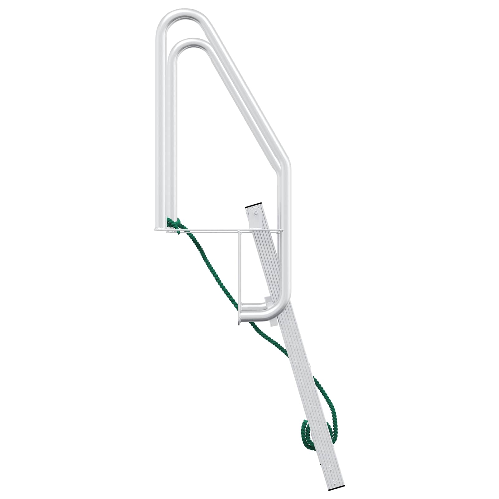 vidaXL Drabinka dokowa 3-stopniowa Srebrny 58 x 77 x 144 cm Aluminium