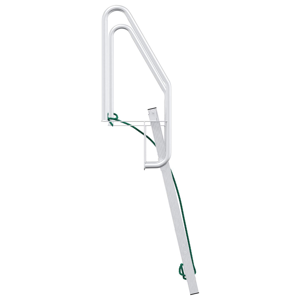 vidaXL Drabinka dokowa 4-stopniowa Srebrny 58 x 77 x 166 cm Aluminium