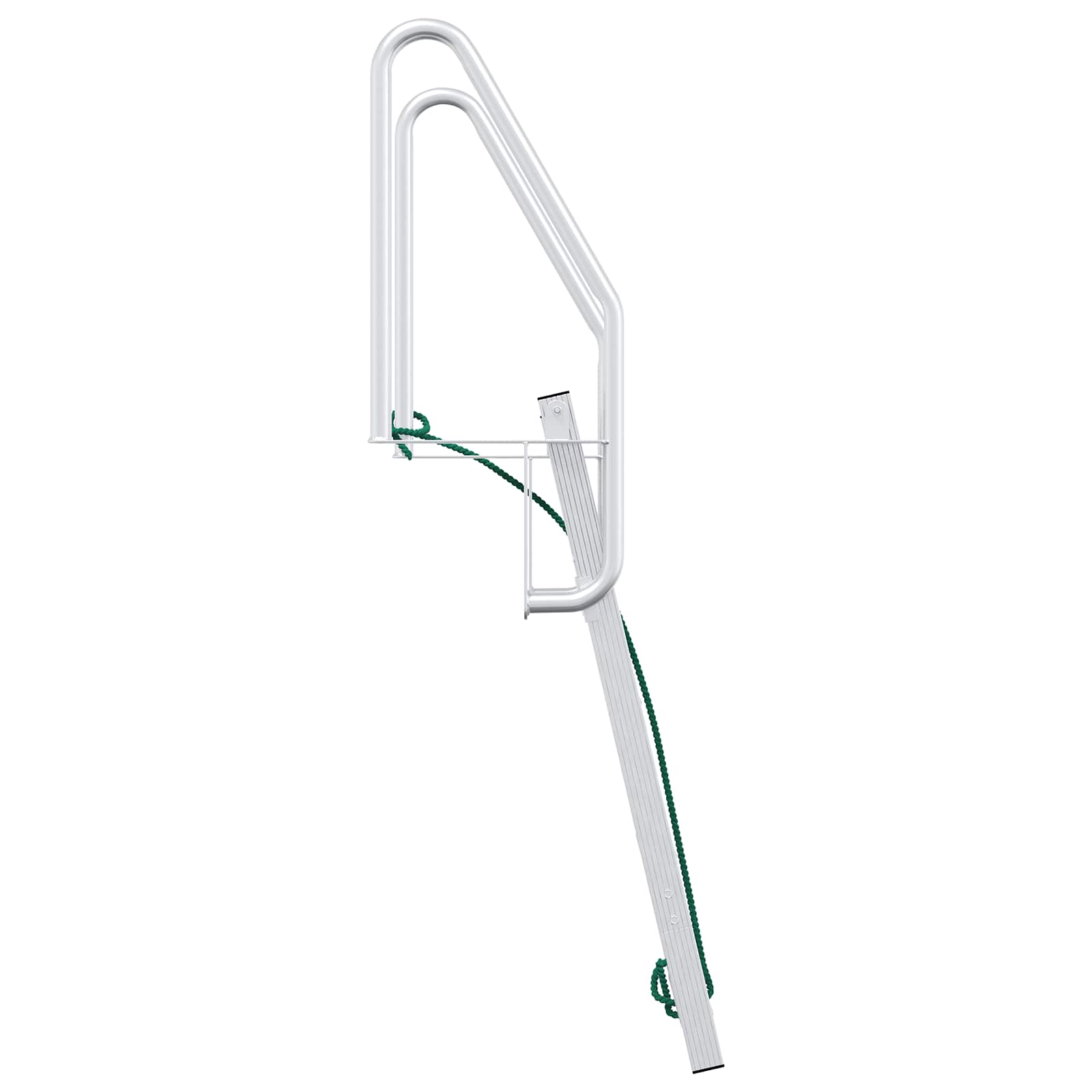 vidaXL Drabinka dokowa 4-stopniowa Srebrny 58 x 77 x 166 cm Aluminium