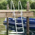 vidaXL Drabinka dokowa 5-stopniowa Srebrny 58 x 77 x 191 cm Aluminium