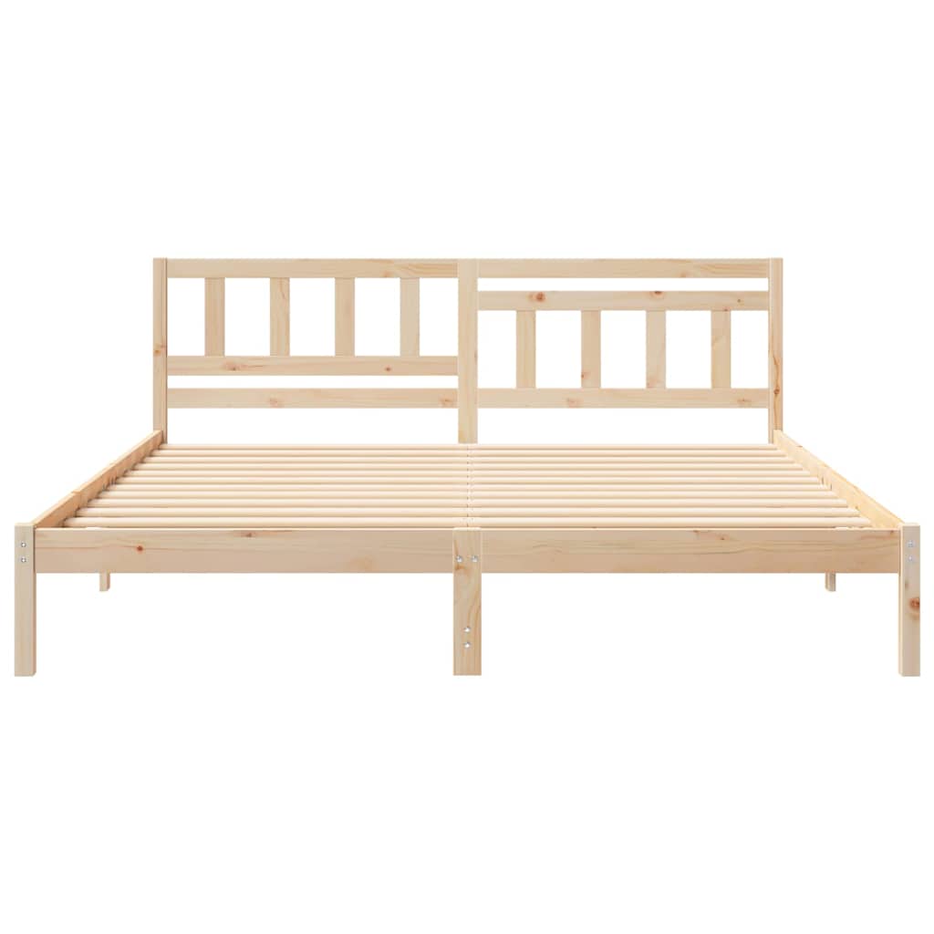 vidaXL Ramka łóżka Brązowy 180 x 200 cm Lite drewno sosnowe