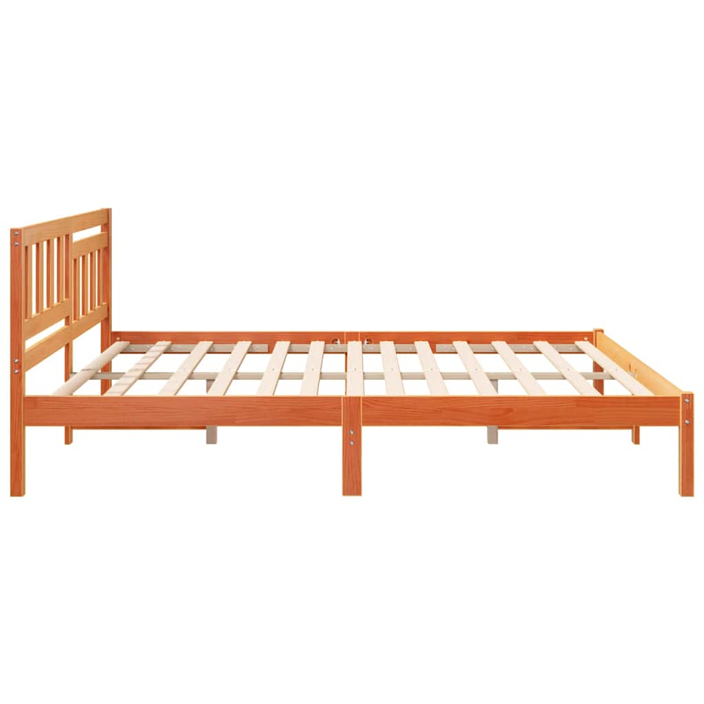 vidaXL Ramka łóżka Woskowy Brąz 180 x 200 cm Lite drewno sosnowe