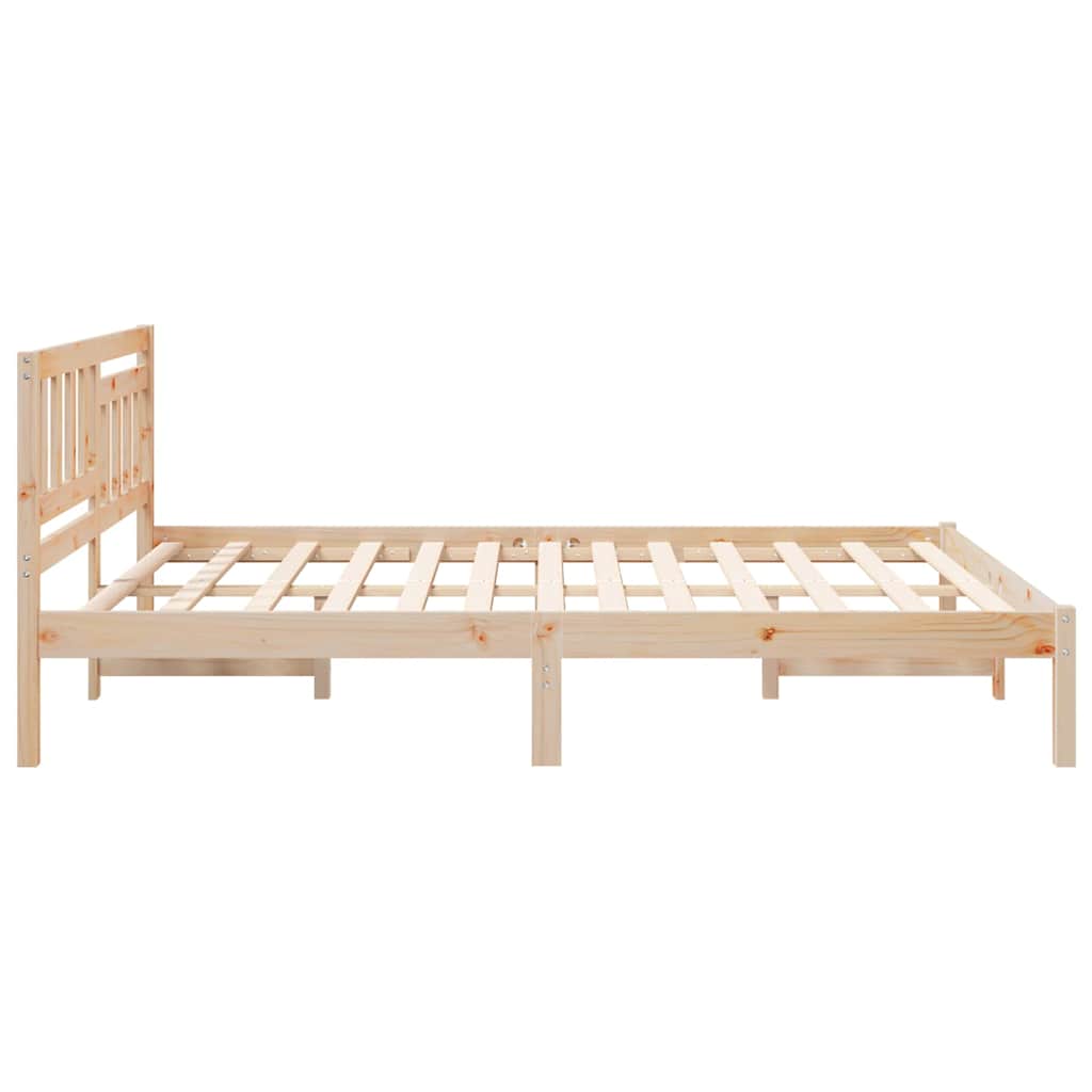vidaXL Ramka łóżka Brązowy 160 x 200 cm Lite drewno sosnowe