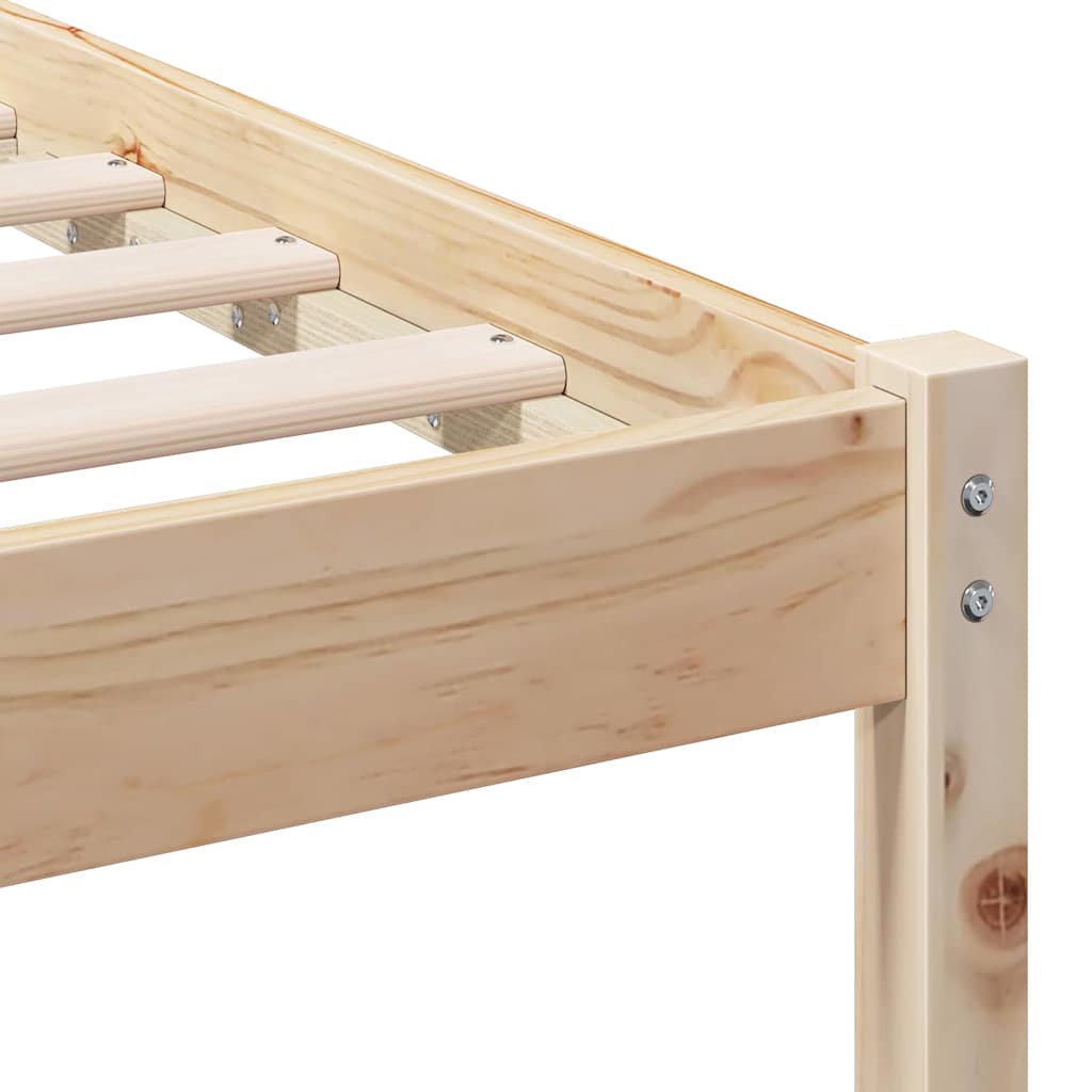 vidaXL Ramka łóżka Brązowy 150 x 200 cm Lite drewno sosnowe