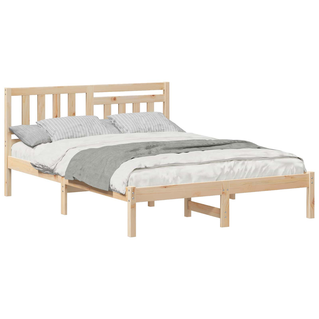 vidaXL Ramka łóżka Brązowy 120 x 200 cm Lite drewno sosnowe