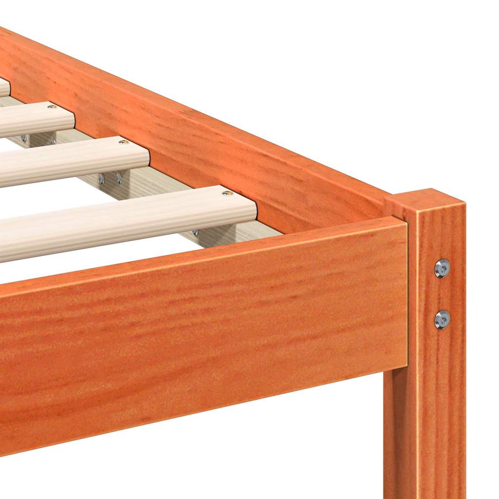 vidaXL Ramka łóżka Woskowy Brąz 80 x 200 cm Lite drewno sosnowe