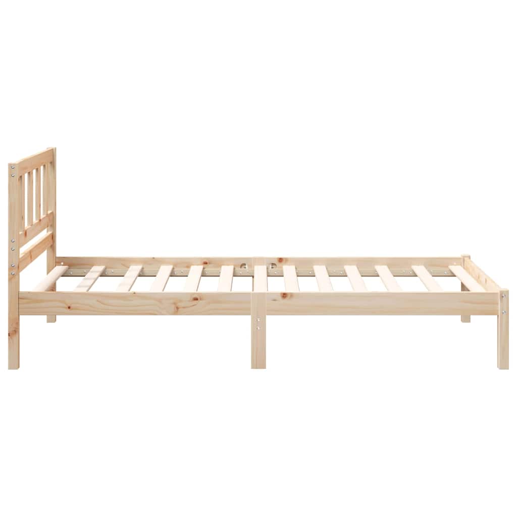 vidaXL Ramka łóżka Brązowy 90 x 200 cm Lite drewno sosnowe