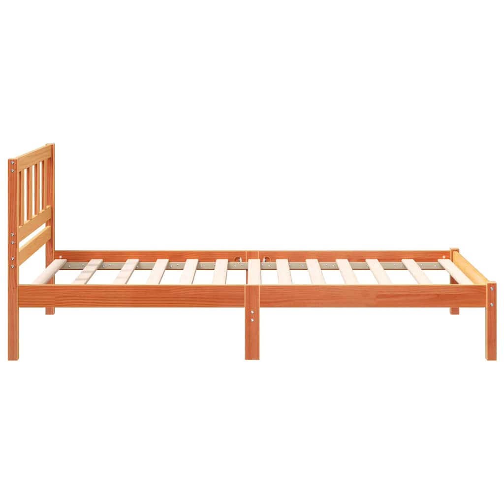 vidaXL Ramka łóżka Woskowy Brąz 90 x 200 cm Lite drewno sosnowe
