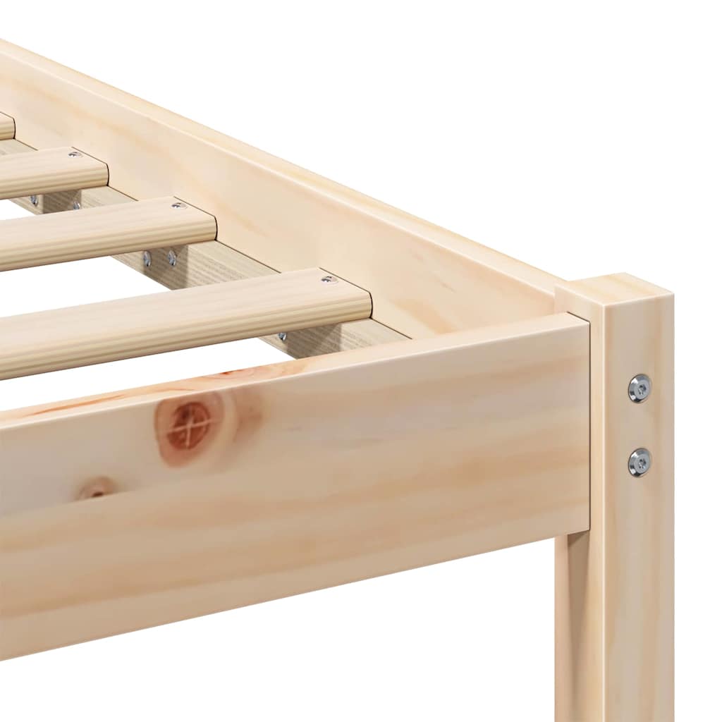 vidaXL Ramka łóżka Brązowy 100 x 200 cm Lite drewno sosnowe