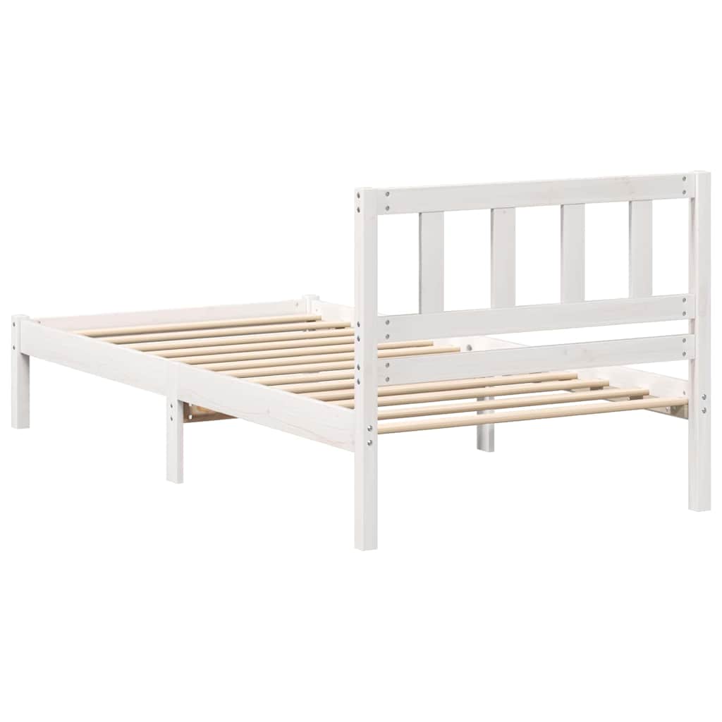 vidaXL Ramka łóżka Brązowy 100 x 200 cm Lite drewno sosnowe