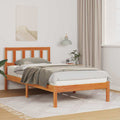 vidaXL Ramka łóżka Woskowy Brąz 90 x 190 cm Lite drewno sosnowe