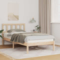 vidaXL Ramka łóżka Brązowy 75 x 190 cm Lite drewno sosnowe