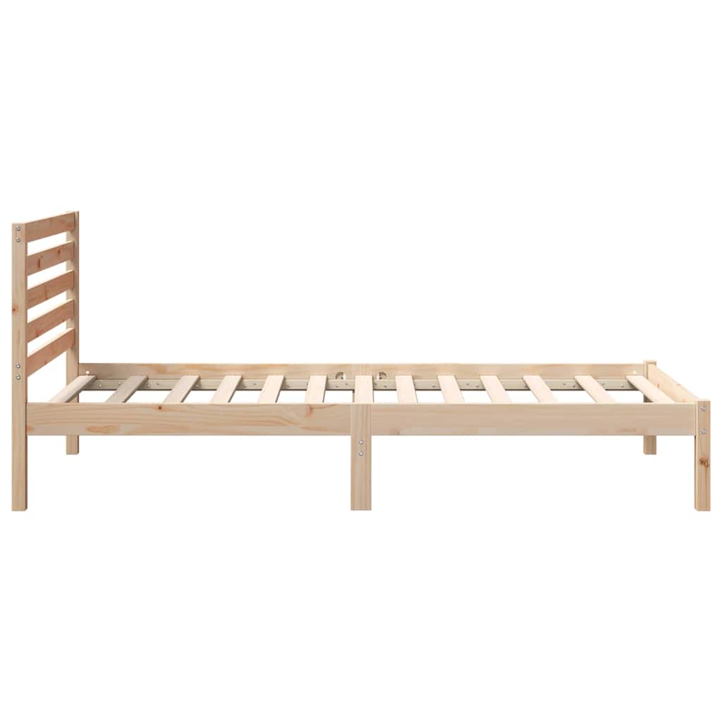 vidaXL Ramka łóżka Brązowy 80 x 200 cm Lite drewno sosnowe