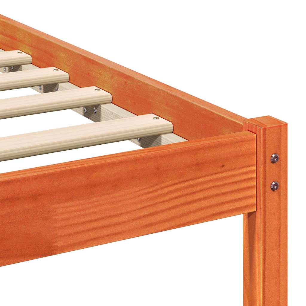 vidaXL Ramka łóżka Woskowy Brąz 100 x 200 cm Lite drewno sosnowe