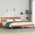 vidaXL Ramka łóżka Woskowy Brąz 200 x 200 cm Lite drewno sosnowe