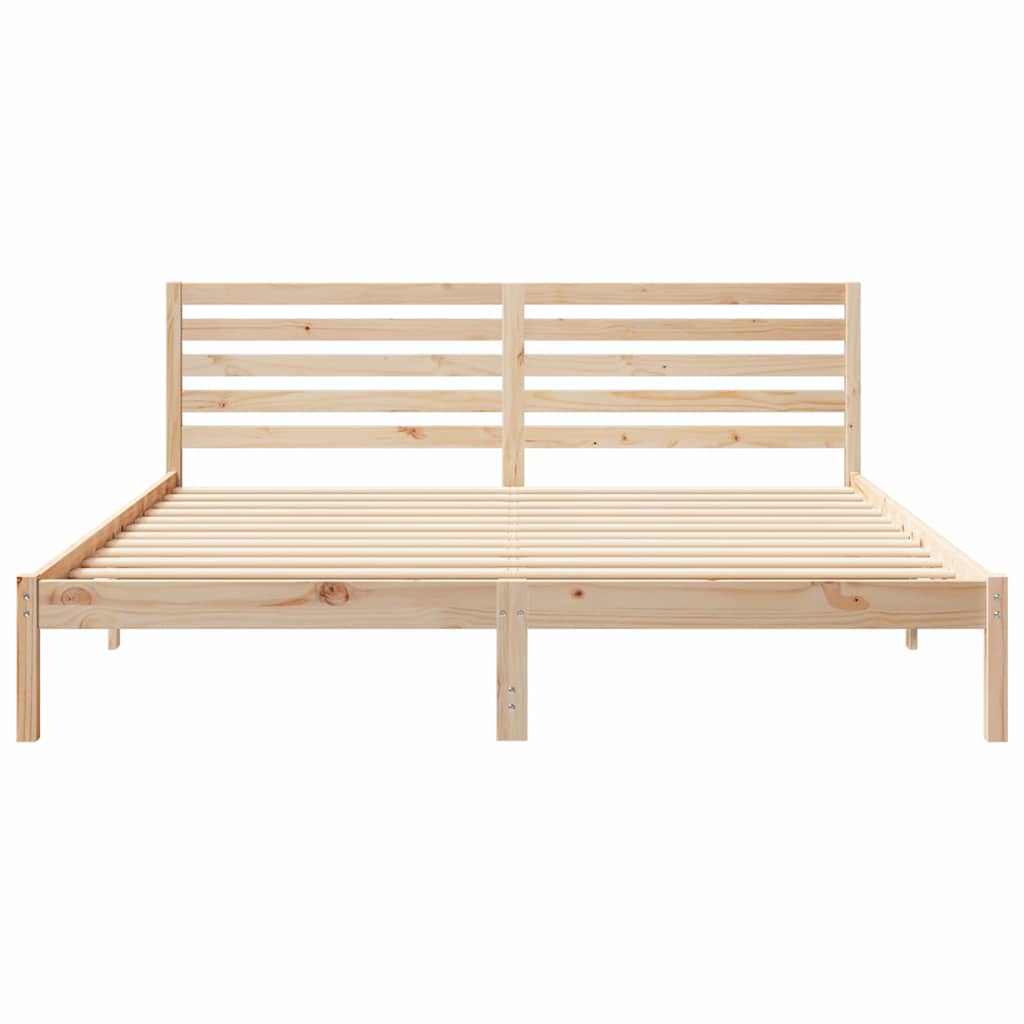 vidaXL Ramka łóżka Brązowy 180 x 200 cm Lite drewno sosnowe