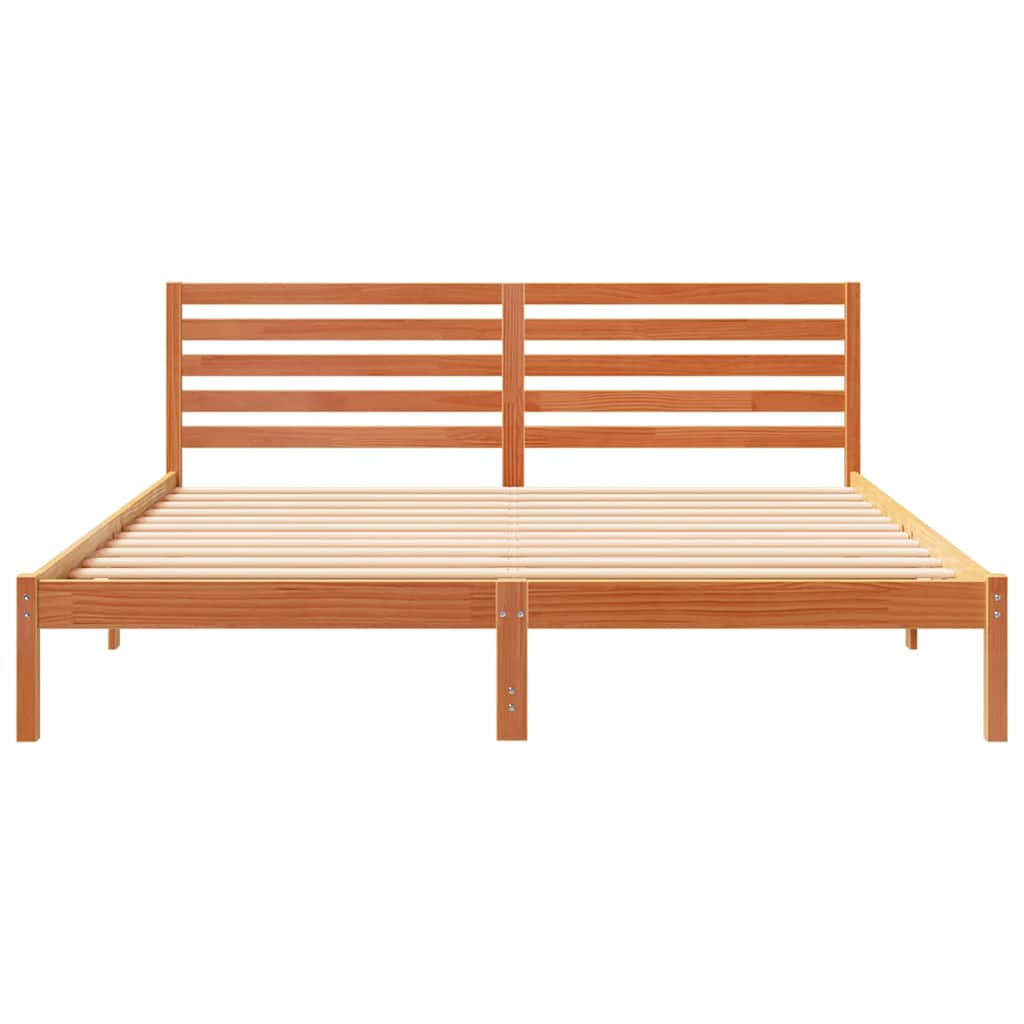 vidaXL Ramka łóżka Woskowy Brąz 180 x 200 cm Lite drewno sosnowe