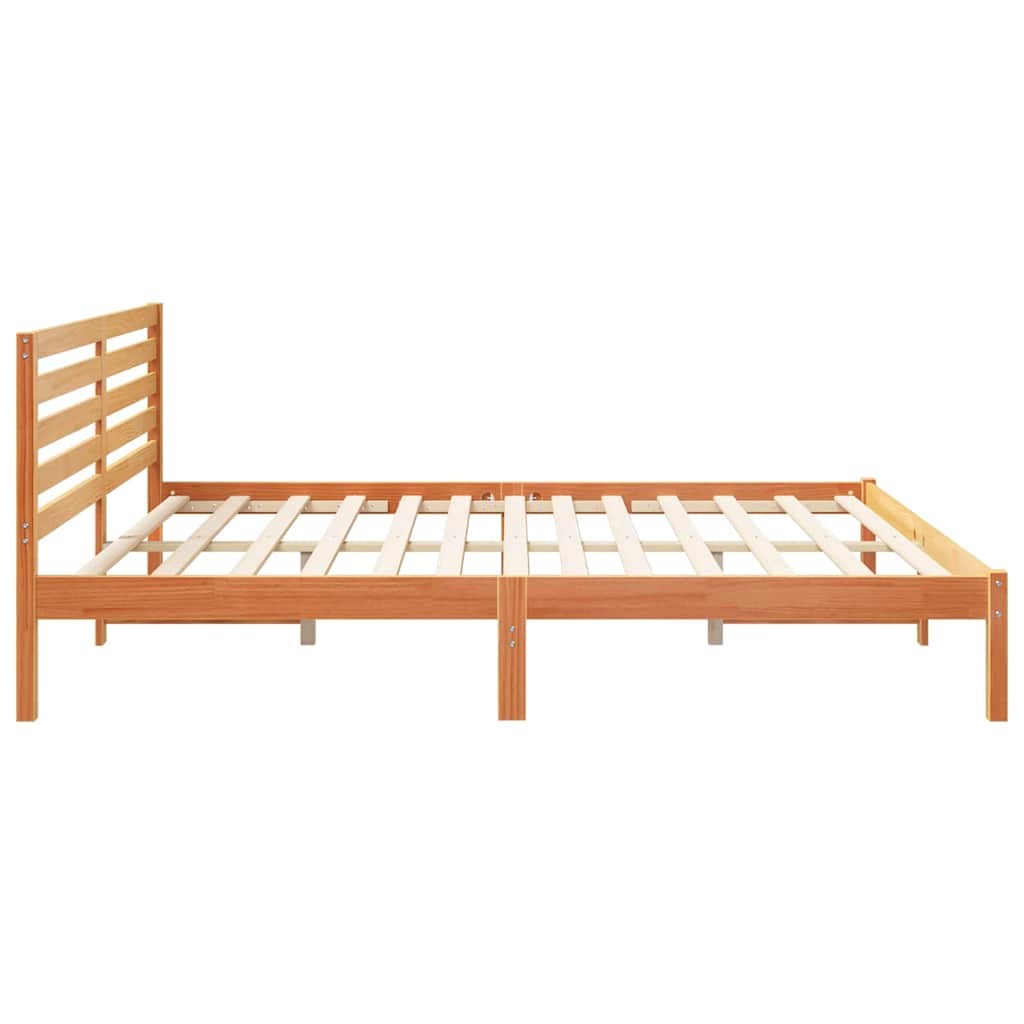 vidaXL Ramka łóżka Woskowy Brąz 180 x 200 cm Lite drewno sosnowe