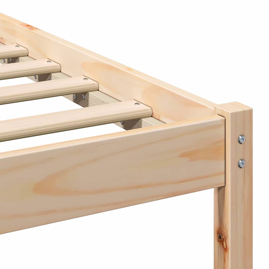 vidaXL Ramka łóżka Brązowy 160 x 200 cm Lite drewno sosnowe