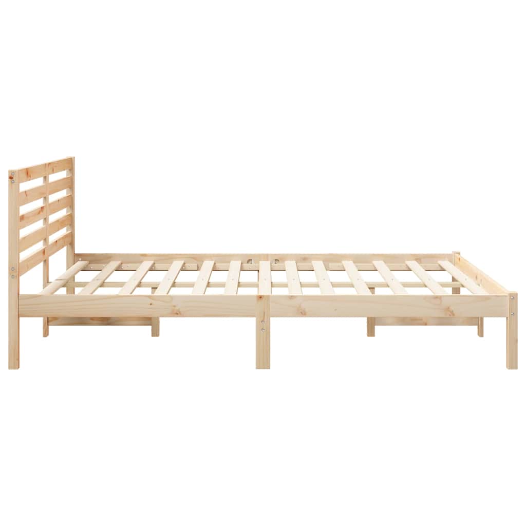 vidaXL Ramka łóżka Brązowy 160 x 200 cm Lite drewno sosnowe