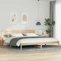 vidaXL Ramka łóżka Brązowy 180 x 210 cm Lite drewno sosnowe