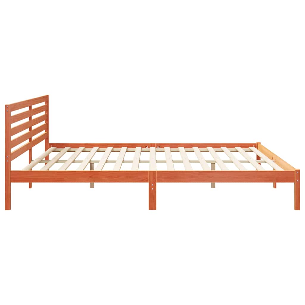 vidaXL Ramka łóżka Woskowy Brąz 180 x 210 cm Lite drewno sosnowe