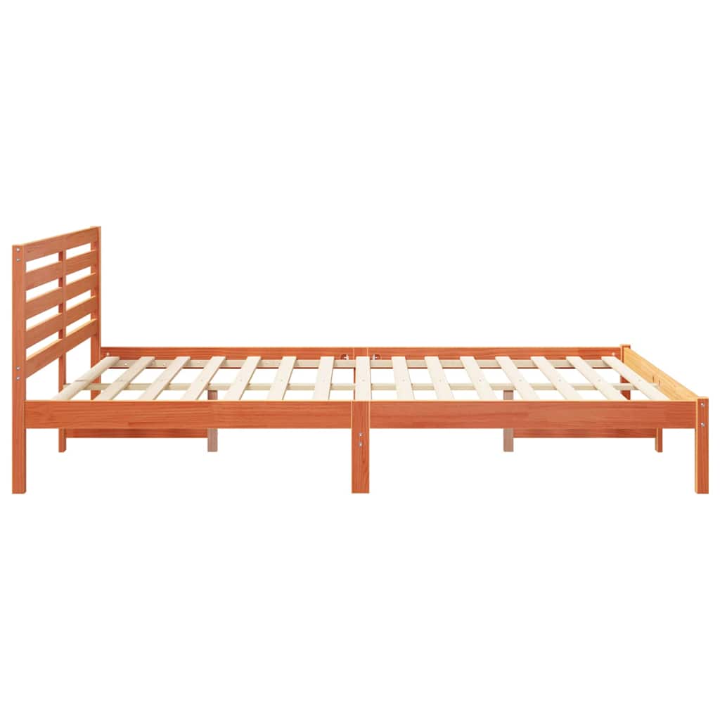 vidaXL Ramka łóżka Woskowy Brąz 160 x 220 cm Lite drewno sosnowe