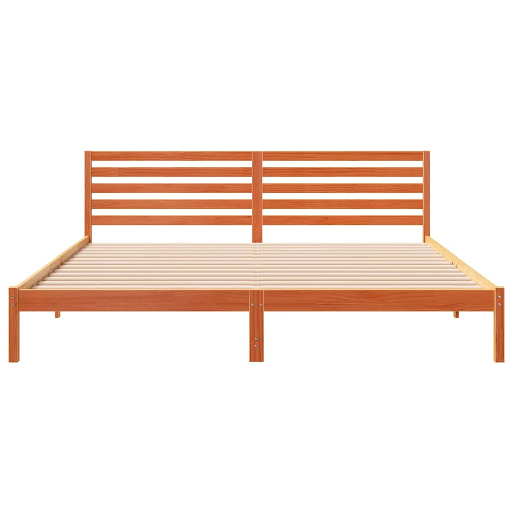 vidaXL Ramka łóżka Woskowy Brąz 180 x 220 cm Lite drewno sosnowe