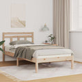 vidaXL Ramka łóżka Brązowy 100 x 200 cm Lite drewno sosnowe