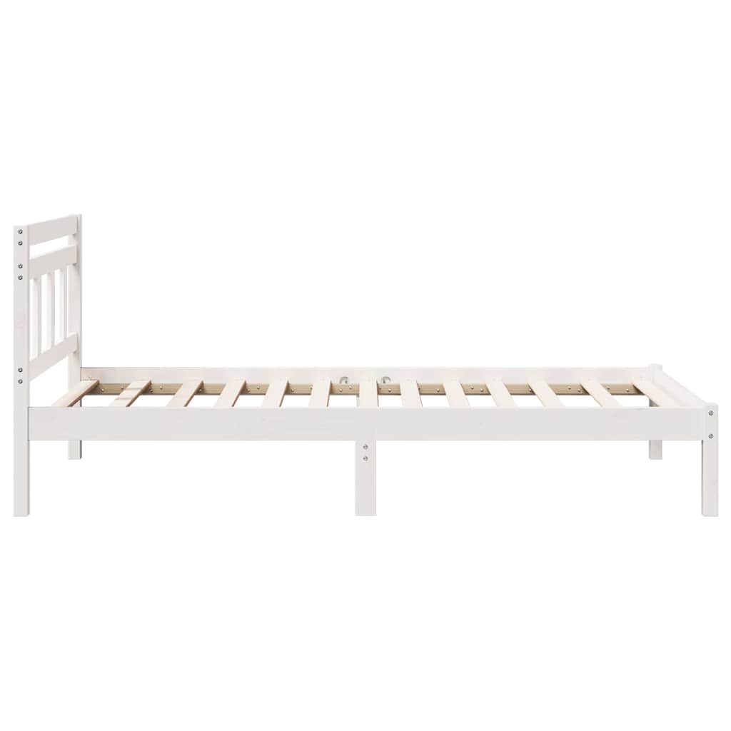 vidaXL Ramka łóżka Biały 100 x 200 cm Lite drewno sosnowe