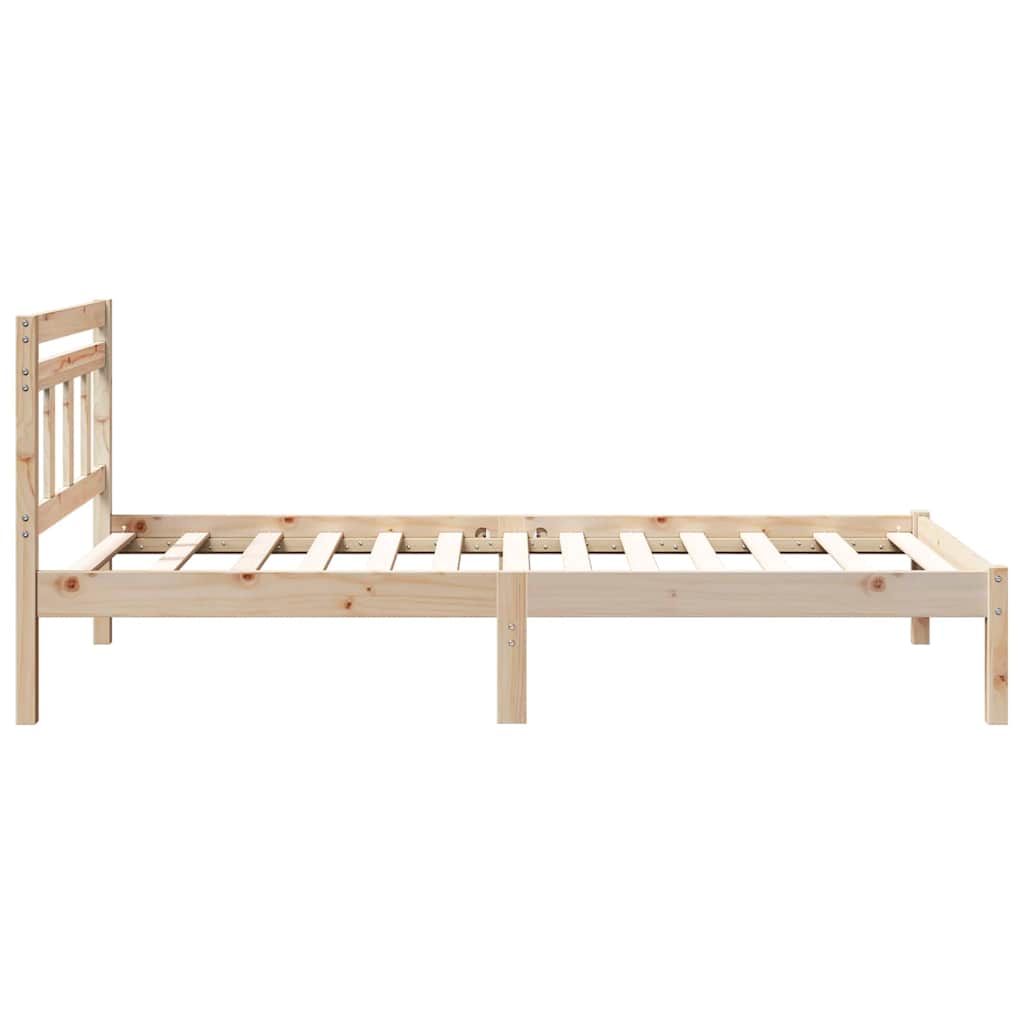 vidaXL Ramka łóżka Brązowy 75 x 190 cm Lite drewno sosnowe