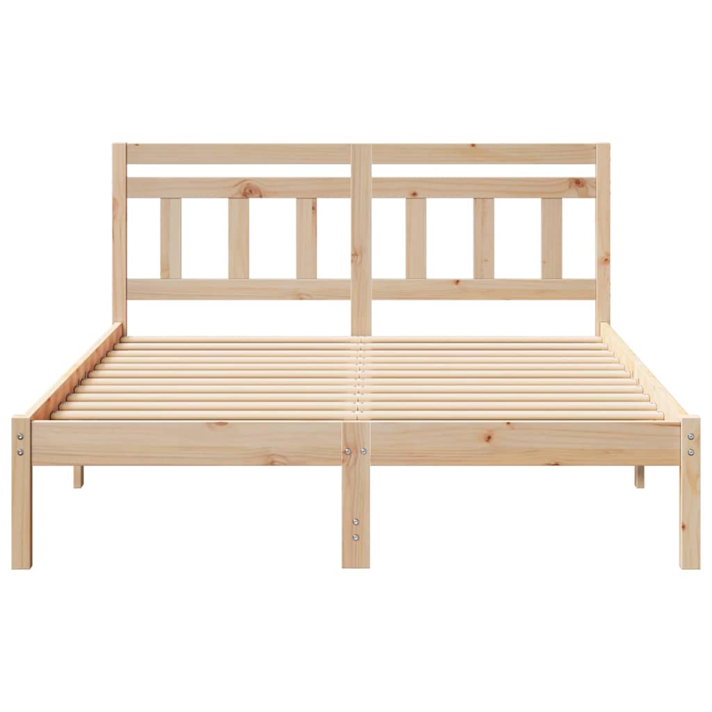 vidaXL Ramka łóżka Brązowy 120 x 200 cm Lite drewno sosnowe