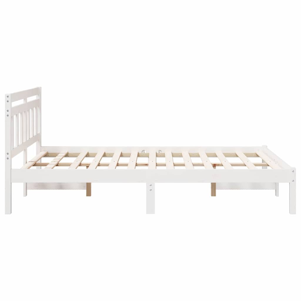vidaXL Ramka łóżka Biały 120 x 200 cm Lite drewno sosnowe