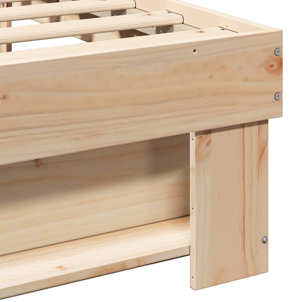 vidaXL Ramka łóżka Brązowy 150 x 200 cm Lite drewno sosnowe