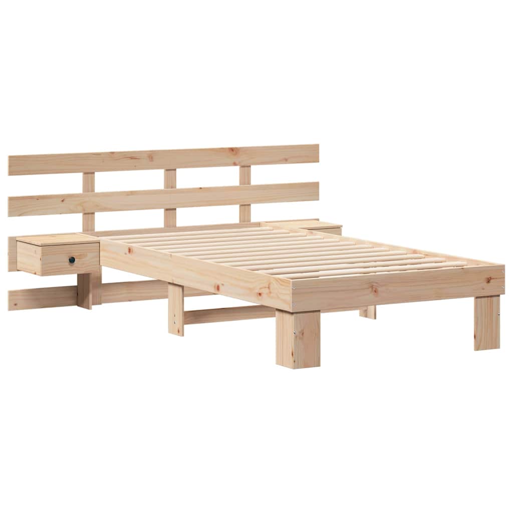 vidaXL Ramka łóżka Brązowy 80 x 200 cm Lite drewno sosnowe