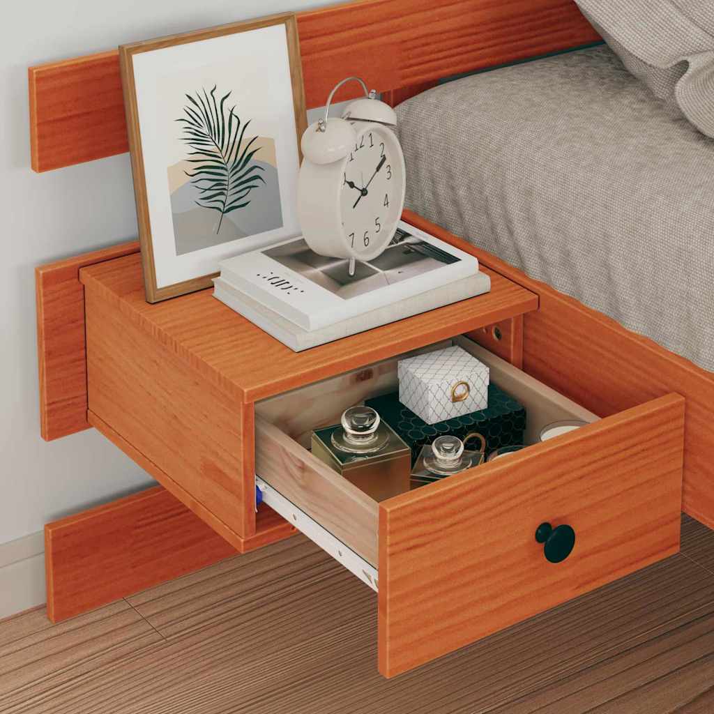 vidaXL Ramka łóżka Woskowy Brąz 75 x 190 cm Lite drewno sosnowe