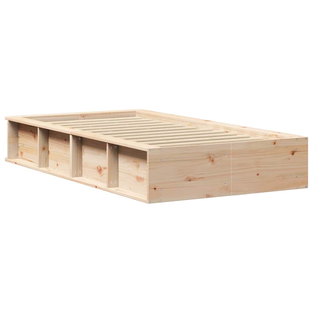 vidaXL Ramka łóżka Woskowy Brąz 75 x 190 cm Lite drewno sosnowe