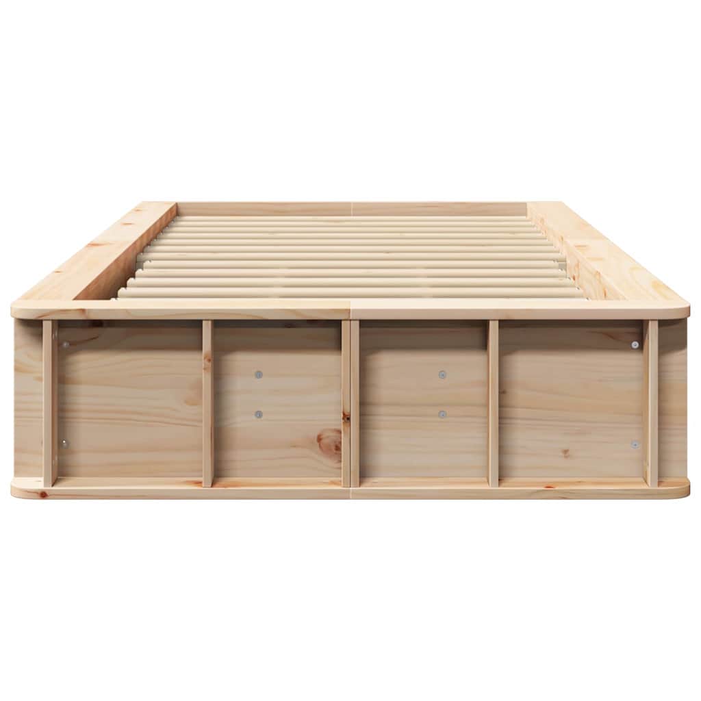 vidaXL Ramka łóżka Woskowy Brąz 75 x 190 cm Lite drewno sosnowe