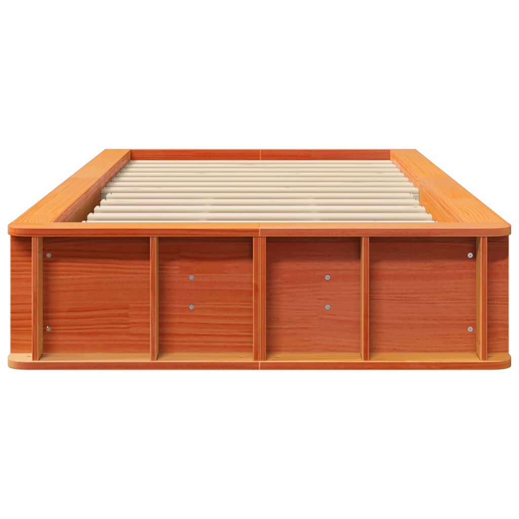 vidaXL Ramka łóżka Woskowy Brąz 75 x 190 cm Lite drewno sosnowe