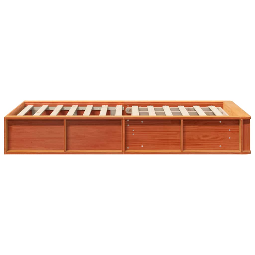 vidaXL Ramka łóżka Woskowy Brąz 75 x 190 cm Lite drewno sosnowe