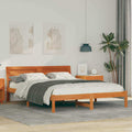 vidaXL Ramka łóżka Woskowy Brąz 150 x 200 cm Lite drewno sosnowe