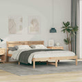 vidaXL Ramka łóżka Brązowy 150 x 200 cm Lite drewno sosnowe