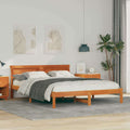 vidaXL Ramka łóżka Woskowy Brąz 150 x 200 cm Lite drewno sosnowe