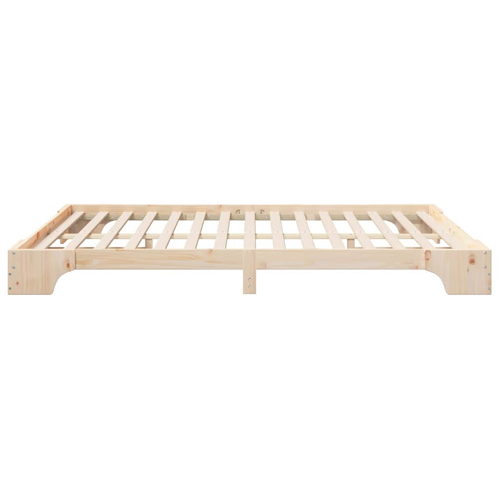 vidaXL Ramka łóżka Brązowy 160 x 210 cm Lite drewno sosnowe