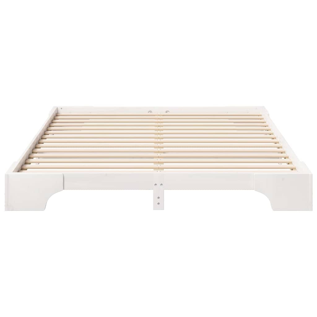 vidaXL Ramka łóżka Biały 160 x 210 cm Lite drewno sosnowe